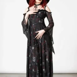 Killstar Mystic Meadows Mesh Maxi Dress