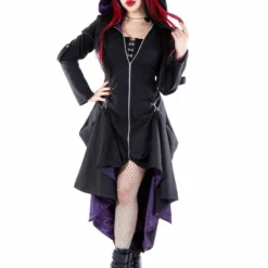 Necessary Evil Purple Lined Selene Coat