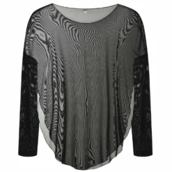 Necessary Evil Freya Draped Mesh Tunic Top