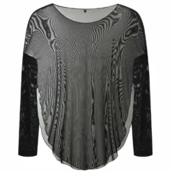 Necessary Evil Freya Draped Mesh Tunic Top