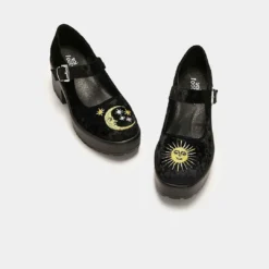 Koi Footwear Koi Della Black Velvet Mary Janes Ladies
