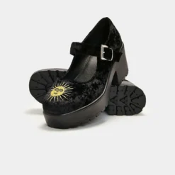 Koi Footwear Koi Della Black Velvet Mary Janes Ladies