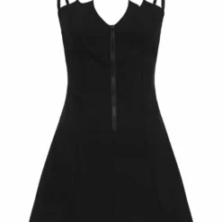 Necessary Evil Hella Mini Skater Dress Ladies
