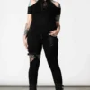 Killstar No Secrets Cap Sleeve Top