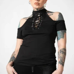 Killstar No Secrets Cap Sleeve Top
