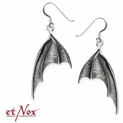 Accessories Et Nox Silver Bat Wing Earrings