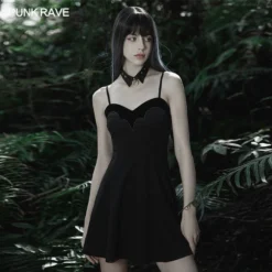 Ladies Punk Rave Iona Mini Dress Black