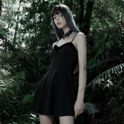 Ladies Punk Rave Iona Mini Dress Black