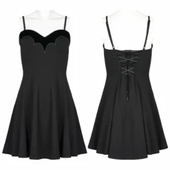 Ladies Punk Rave Iona Mini Dress Black