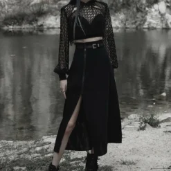 Punk Rave Brianna Skirt Black Ladies