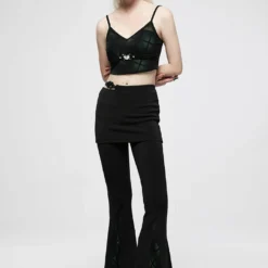 Punk Rave Beating Heart Crop Top - Green New Arrivals