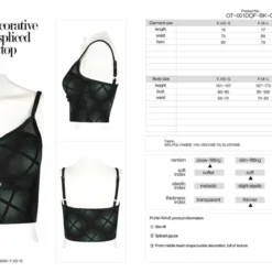 Punk Rave Beating Heart Crop Top - Green New Arrivals