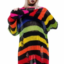 Killstar Over The Rainbow Knit Sweater Ladies