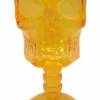 Gothic Orange Skull Wine Glass - Unique Homeware Gift 1 Homeware Gothic Gifts Orange Skull Wine Glass