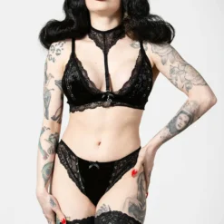 Killstar Pin Stuck Bra Black
