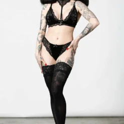 Killstar Pin Stuck Bra Black