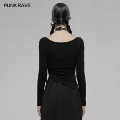Ladies Punk Rave Ace Asymmetric Top
