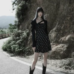 Ladies Punk Rave Amore Dress - Hearts