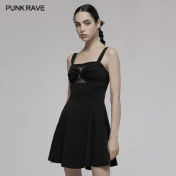 Ladies Punk Rave Amore Dress - Black