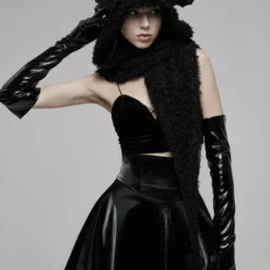 Punk Rave Batty Hooded Capelet - Black