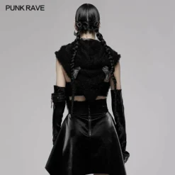 Punk Rave Batty Hooded Capelet - Black