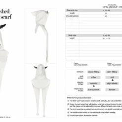 Punk Rave Batty Hooded Capelet - White