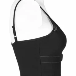 Punk Rave Beating Heart Crop Top - Black Ladies