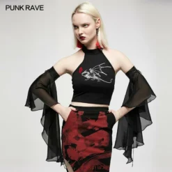 Punk Rave Black Dragon Chiffon Sleeves
