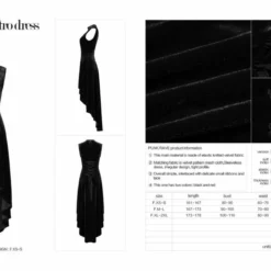 Punk Rave Britta Velvet Dress - Black