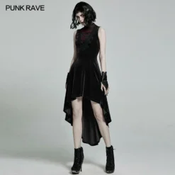 Punk Rave Britta Velvet Dress - Black
