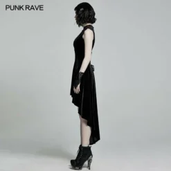 Punk Rave Britta Velvet Dress - Black