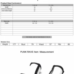 Punk Rave Dias Mesh Gloves Accessories