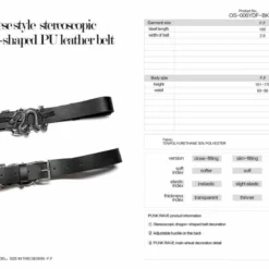 Punk Rave Dragon Belt - Gothic Punk Style Belt for Men & Women 13 Accessories Punk Rave Dragon Belt