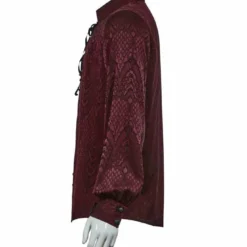 Punk Rave Kane Satin Jacquard Shirt - Red Ladies