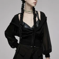 Punk Rave Mania Chiffon Hooded Jacket