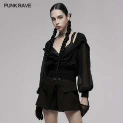 Punk Rave Mania Chiffon Hooded Jacket