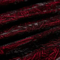 Punk Rave Mens Crushed Velvet Top - Red