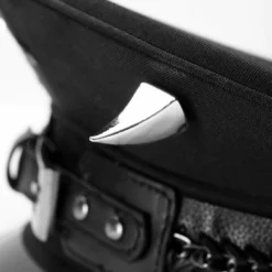 Punk Rave Men's Punk Military Hat | Gothic Steampunk Style Headwear 11 Punk Rave Mens Punk Military Hat