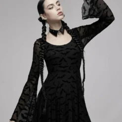 Ladies Punk Rave Nightfall Skater Dress