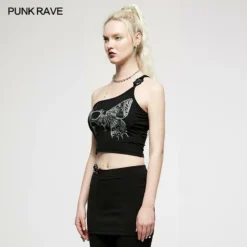Punk Rave Nymph Crop Top - Printed