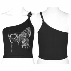 Punk Rave Nymph Crop Top - Printed
