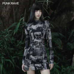 Punk Rave Sorcha Dress - Grey