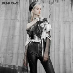 Ladies Punk Rave Sydney Tie-Dye Top - White