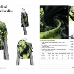 Punk Rave Sydney Tie-Dye Top - Green Ladies