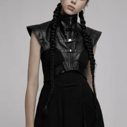 Ladies Punk Rave Wide Shoulder Vest