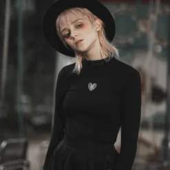 Punk Rave Ribcage Heart Top Ladies