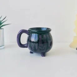 Weird & Wonderful Ceramics Purple Skull Cauldron Mug
