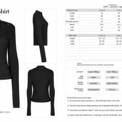 Punk Rave Sorcha Long Sleeve Top Black Ladies