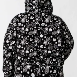 Killstar Purr Off Cropped Hoodie - Black