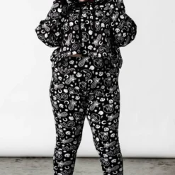 Killstar Purr Off Cropped Hoodie - Black